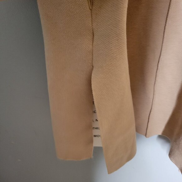 NWT CHICWISH Women's Classy Light Tan Open Front Knit Coat Cardigan - Picture 7 of 12